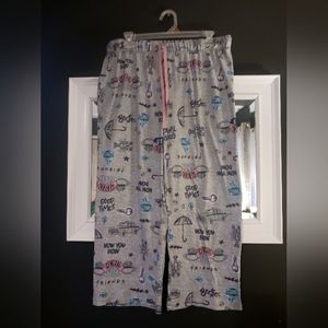 FRIENDS CENTRAL PERK WOMEN'S MULTICOLORED SIZE LARGE COMFY BOTTOMS